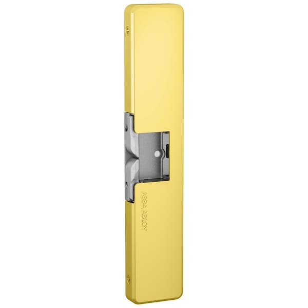 Fail Safe/Fail Secure, Complete 12/24VDC Electric Strike, Surface Mntd, 1/2-in Thickness, Stn Brss